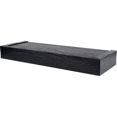 Gfancy Fixtures 18 in. High & Mighty Modern Floating Shelf, Black GF2668327